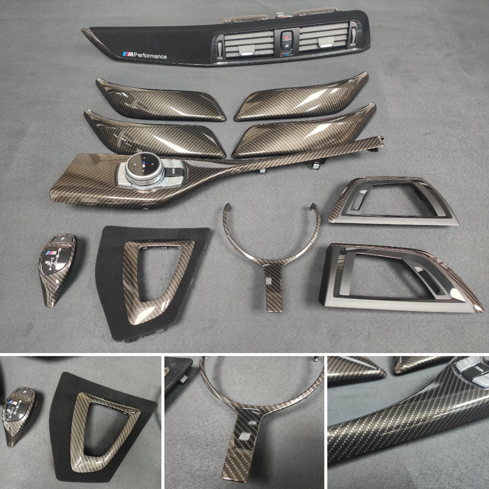BMW F20 F21 F22 F23 LCI-2 PERFORMANCE STYLE INTERIOR TRIM SET - HIGH GLOSS CARBON - WRAPPING SERVICE